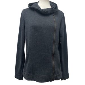 Women's Asymmetrical Zip Gray Jacket